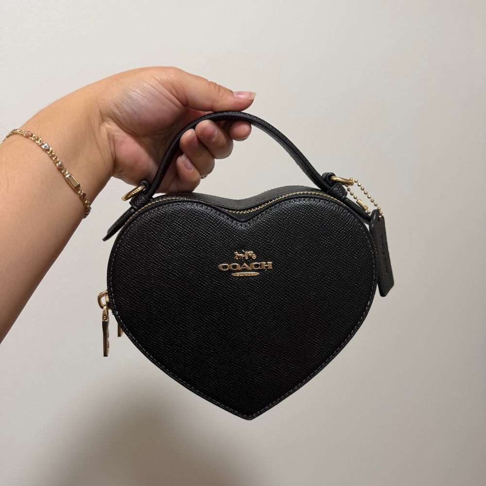 Coach Black Heart-Shaped Purse